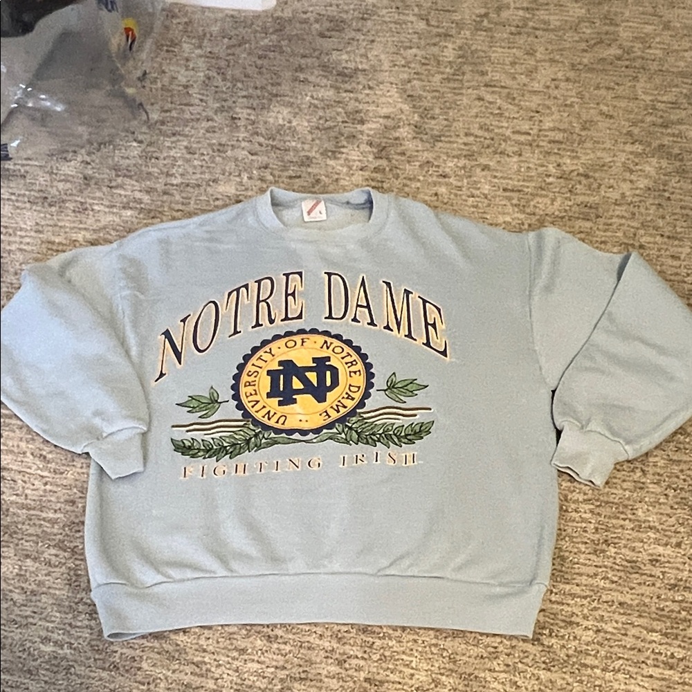 Vintage Notre Dame Light Blue Sweatshirt